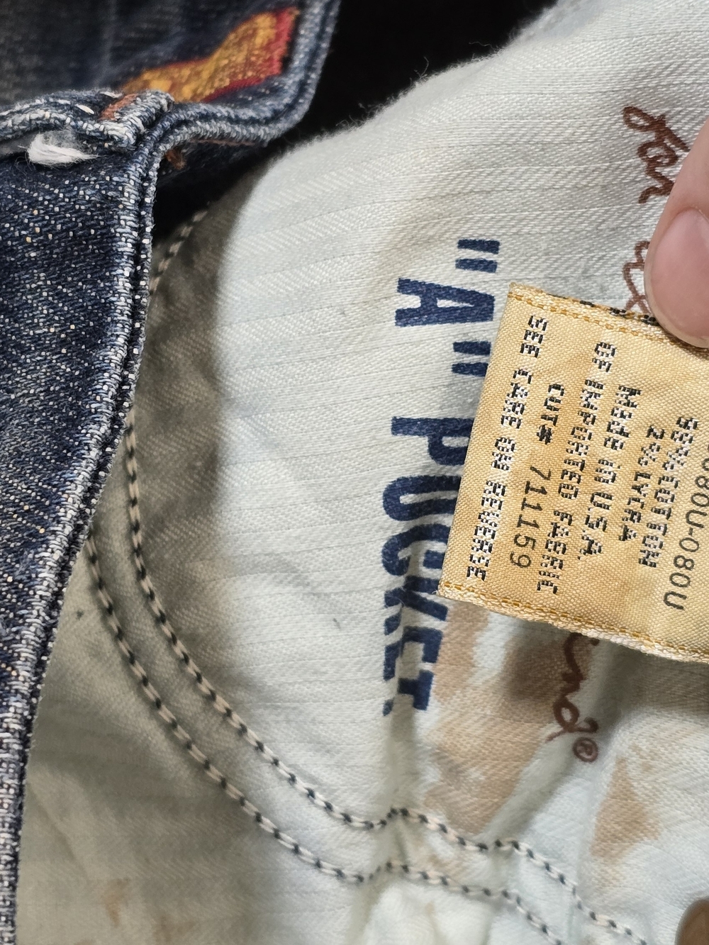 7 For All Mankind Dark Blue Flare Jeans with Embroidered Back Pocket - Picture 5 of 5